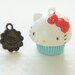 2 pcs Hello Kitty Sweets Charm (26mm27mm) Cupcake Blue