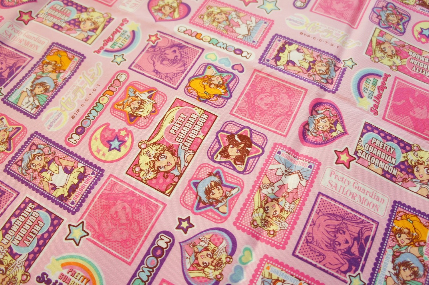 Sailor Moon Fabric 50cm Middle Weight No.13 Pink LAST