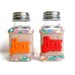 Happy Birthday Salt and Pepper Shakers Colorful Rainbow Mix of Flowers and Swarovski rhinestones