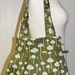 The CHLOE Bag-Fresh Start Forest-Amy Butler-August Fields--Green Moss Olive-Buds-Petals-Spring Floral-PLEATED HOBO HANDBAG