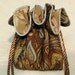 Jewelry Pouch Travel Organizer in pretty brown and blue paisley