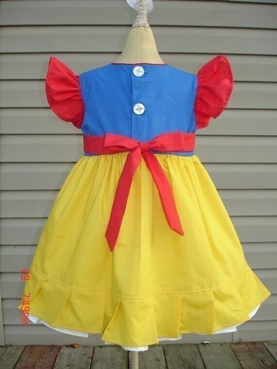 Custom Disney Snow White Embroidered Dress