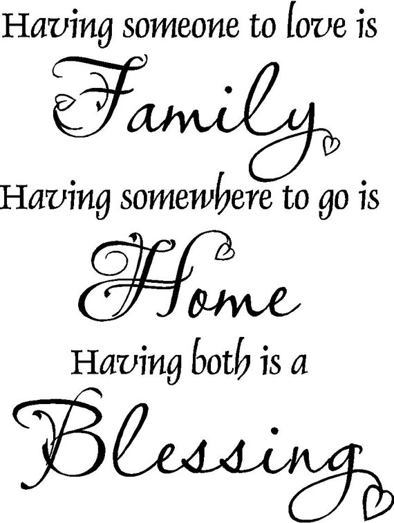 Family Home Blessing Vinyl Wall Decal FAM12 by VisionsInVinyl