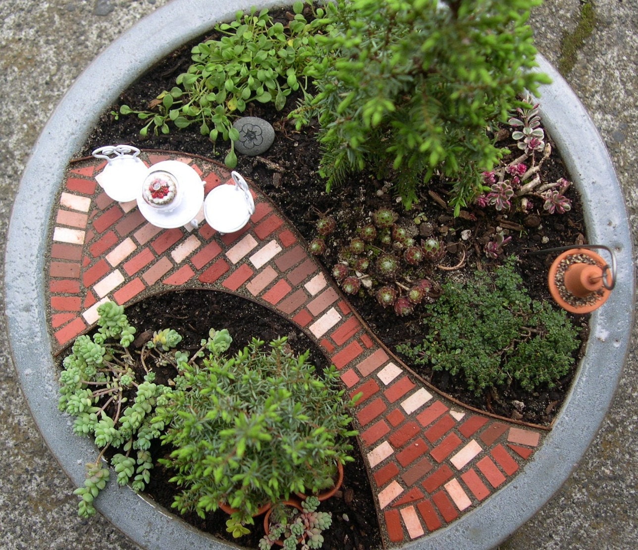  Mini  Patio  Mix Kit For Miniature  or Fairy Gardens  Paths or