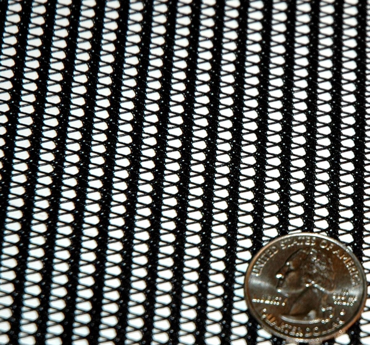 BLACK MESH SYNTHETIC FABRIC by the yard 60 in wide