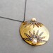 SALE - oxidized pave pendant with pearls by rockedjewelry