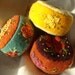 terracotta and plum mini pincushion