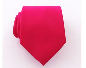 Mens Ties Necktie Fuchsia Berry Silk Tie