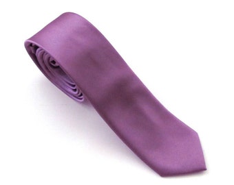 Mens Ties Necktie Dusty Lavender Skinny Silk Mens Tie