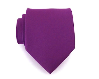 Mens Ties - Purple Silk Necktie
