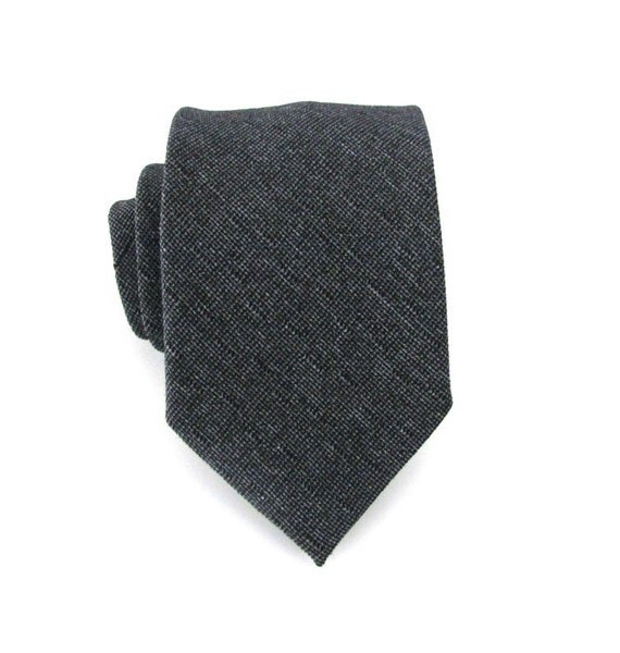 Tie Dark Gray Cotton Necktie by TieObsessed on Etsy