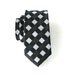 Mens Ties Necktie Black and Off White Skinny Tie