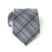 Necktie Gray and Black Plaid Silk Tie
