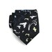 Mens Tie - Black Teal and Yellow Brocade Silk Necktie