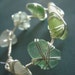 Seaglass bracelet - wire wrapped - white, aqua, light green genuine sea glass