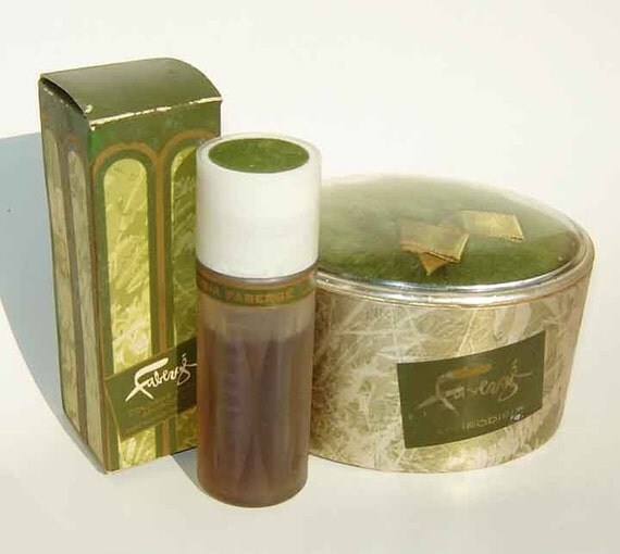 Vintage 60s Faberge Aphrodisia Spray Cologne Perfume Powder