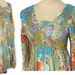 Vintage 70s Dress Floral Maxi Patio Hippie Boho Cotton Gauze S XS