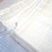 Reusable Produce Bag - Set of 3 in White Organza Stripe with White Ribbon