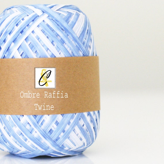 Items similar to Blueberry Ombre raffia twine ribbon 10 yards on Etsy