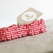 Red Gingham Check Flower ribbon 3 yards