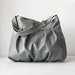 Baby Ruche Bag in Gray Leather - LAST ONE - Made to Order