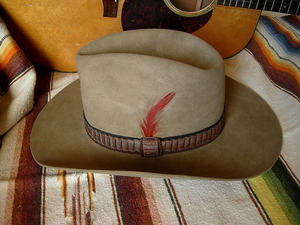 John B. Stetson 3X Beaver Western Cowboy Hat By 3VintagePeople