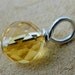 Citrine November Birthstone Charm Jewelry Sterling Silver Wire Wrapped