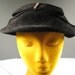 Vintage 40s 50s Black Wool Martha Gene Hat Cap