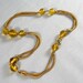 Vintage 40s Amber Faceted Glass Bead Choker Necklace Jewelry