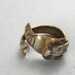 Vintage 70s Mermaid Abalone Heart Band Ring Jewelry
