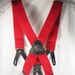 Fireman Red Suspenders American Firewear 70s 80s Vintage