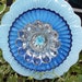 Recycled Garden Yard Art Flower -True Blue