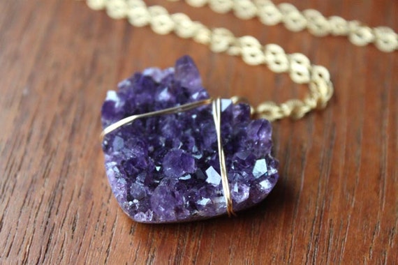 Heart Shaped Amethyst Necklace