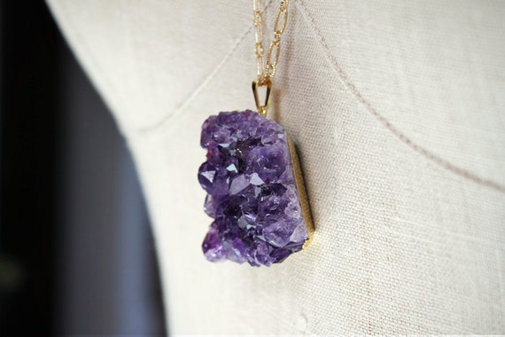 raw amethyst necklace gold raw amethyst necklace gold