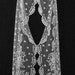 Embroidered Lace Wedding Veil - Edwardian 1910-1920 Floral Motifs Scalloped Edge
