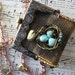 Romantic Vintage Mesh Purse with bronze bird nest necklace