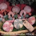 OLD FASHION PRIMITIVE CHRISTMAS CANDY ORNIES BOWL FILLER TUCKS E PATTERN ET