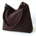 Last ONE Classy Hobo Bag in Chocolate Brown - with top ZIPPER CLOSURE -- Large