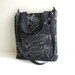 Simply Tote Bag - Leaves in Grey -