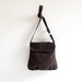 LAST ONE - Cross body bag, Chocolate Brown Messenger Bag / Canvas Bag / Shoulder Bag / Woodland / Pleated / Fashion / Summer Fashion / Flap