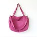 Last ONE - Beauty Tote Bag in Purple Pink / Diaper Bag / Shoulder Bag / Messenger Bag / Outside Pocket / Inside Pockets / Chic / Summer