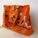 Little Wattle Bird in Orange --everyday purse-- --double straps--