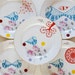 Set of six large mix and match dinner plates