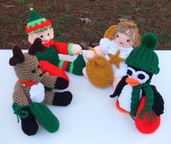 gifts crochet teachers christmas for Toys by Gift Christmas Card Pattern CrochetVillage Crochet and