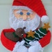 Crochet Village Santa Door Hanging New Pattern FREE SHIPPING