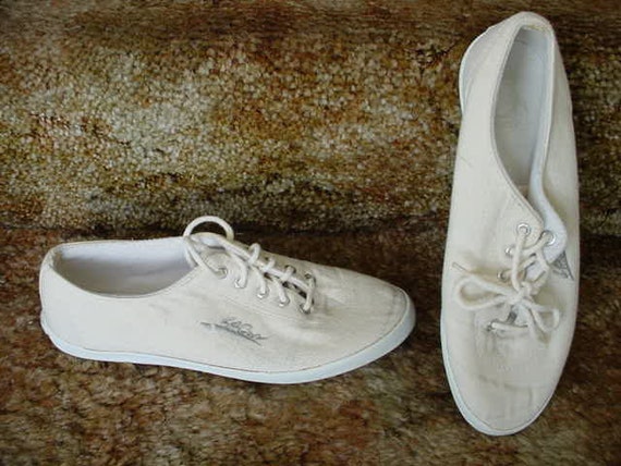 Vintage 80s LA Gear Off White Tennis Shoes size 5 1/2