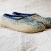 Felted slippers Royal Blue
