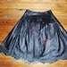 RESERVED FOR LINDA - Black Leather Lace Skirt With Rose Eyelet