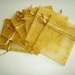 30 - 4 x 6 Gold Organza Bags - Great for wedding favors, sachets, jewelry, etc.