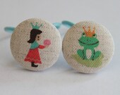 Fairytale Frog and Princess-------2 ponytail holders
